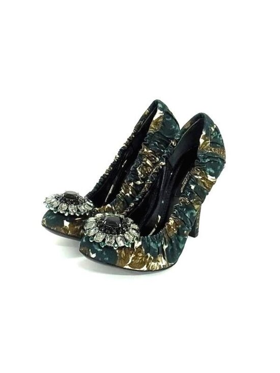 Dolce & Gabbana Shoes - Dolce & Gabbana Canvas Pumps Shoes Green